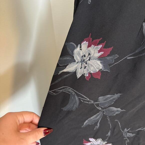 Vintage 90s Harolds Black Floral Maxi Skirt – Y2K Grunge Romantic - Picture 3 of 4